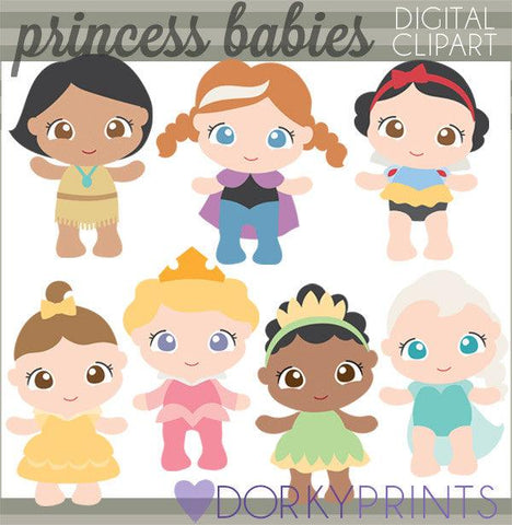 Baby Princess Character Clipart