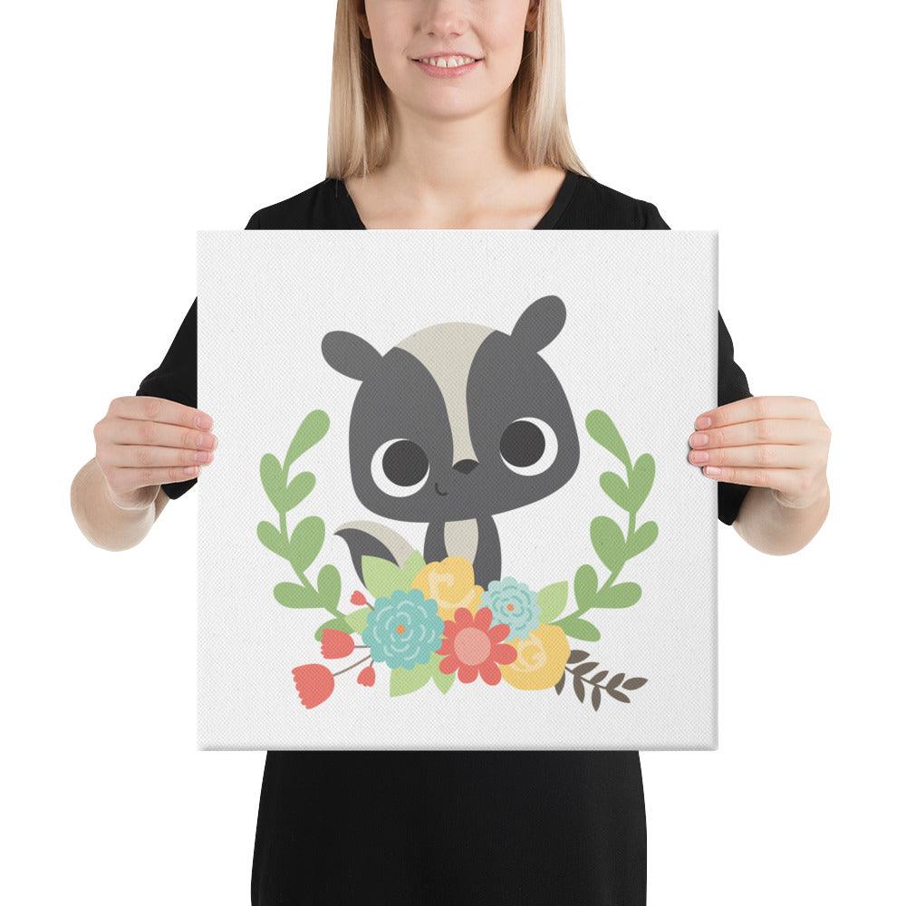 Baby Skunk Nursery Canvas
