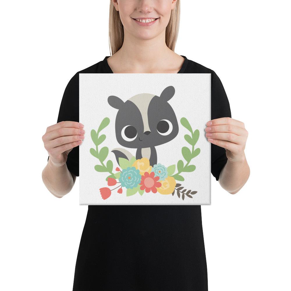 Baby Skunk Nursery Canvas