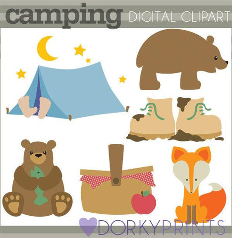Bears and Camping Summer Clipart