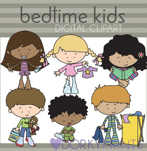 Bedtime Routine Kid Clipart