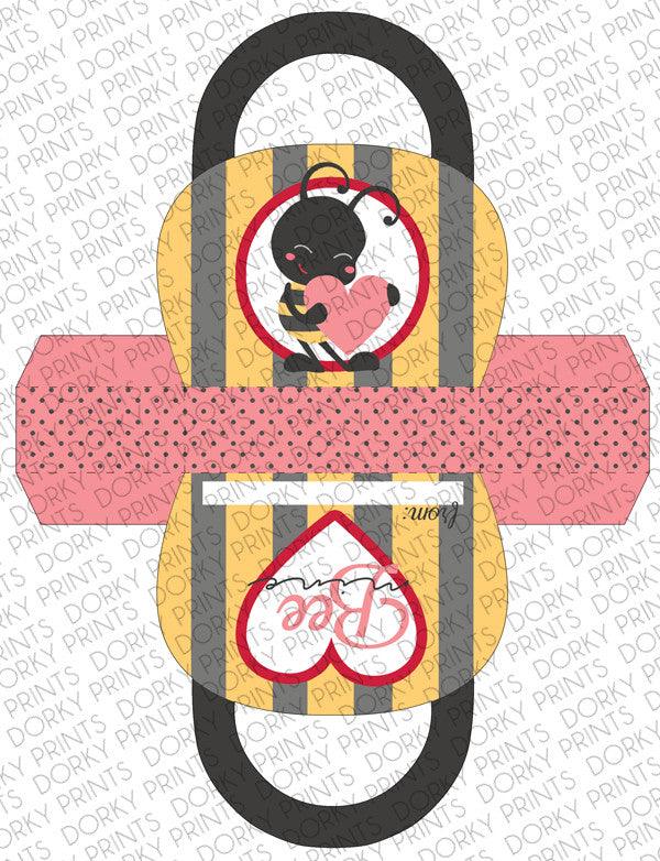 "Bee Mine" Valentine Treat Bag Holiday Printables