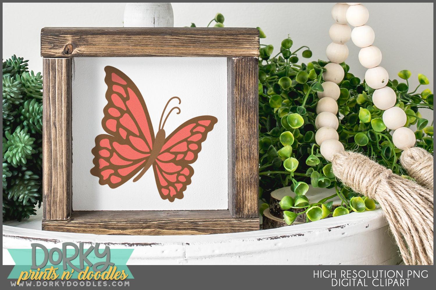 Bird and Butterfly Animals Clipart - Dorky Doodles