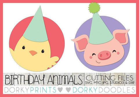 Birthday Pig and Chick Cuttable Files