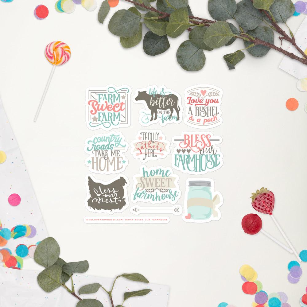 Bless Our Farmhouse Stickers Sheet
