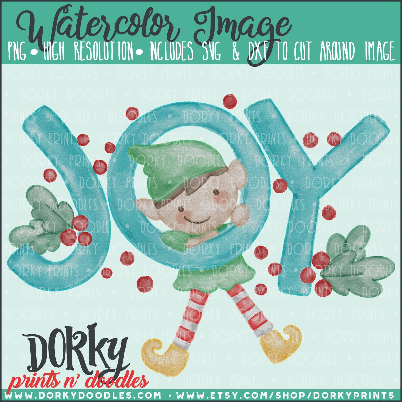 Boy Christmas Joy Watercolor PNG