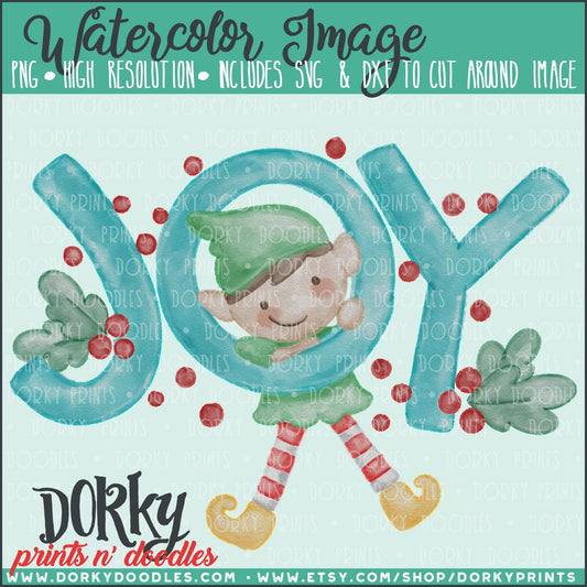 Boy Christmas Joy Watercolor PNG