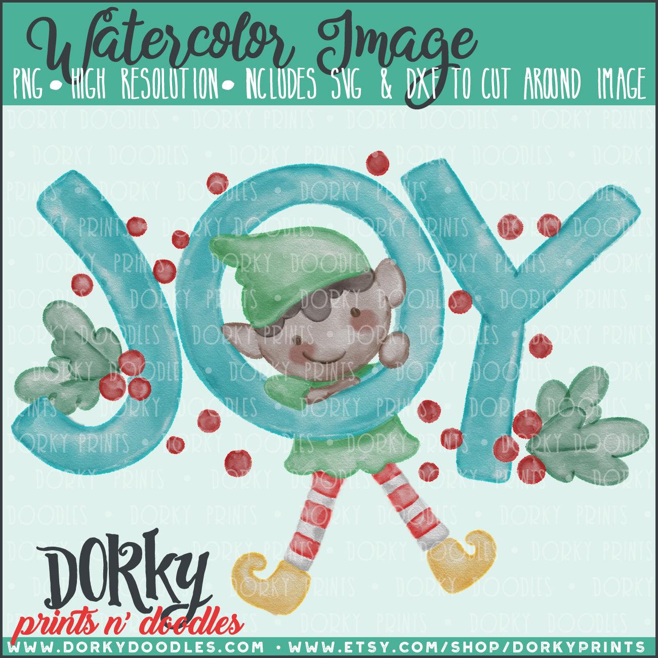 Boy Christmas Joy Watercolor PNG