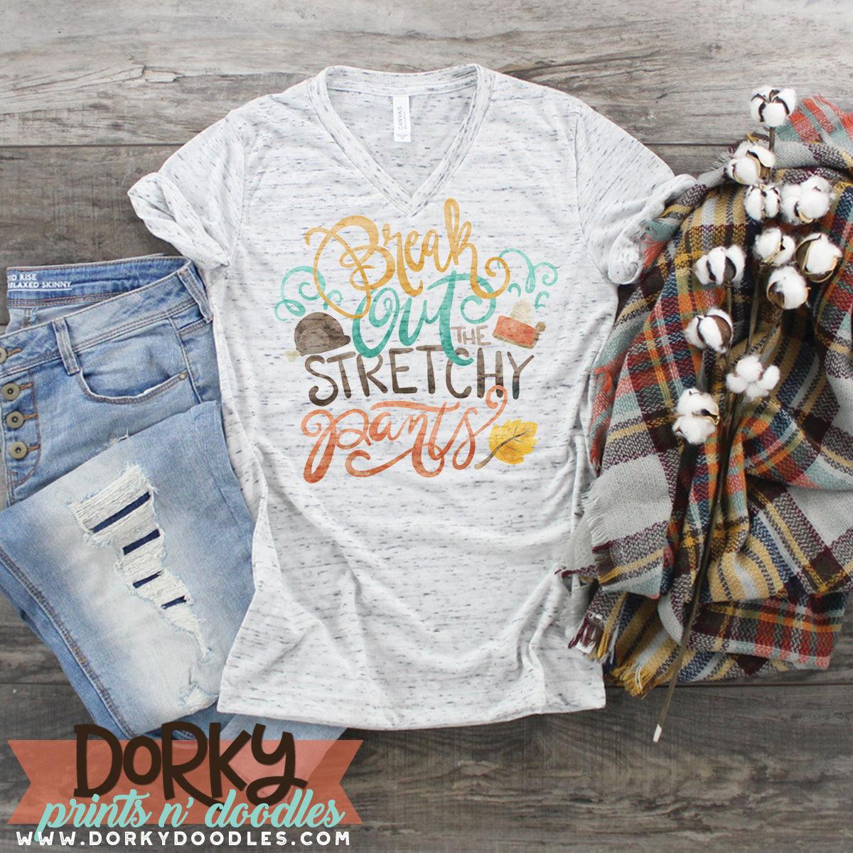 Break Out the Stretchy Pants Thanksgiving Watercolor PNG