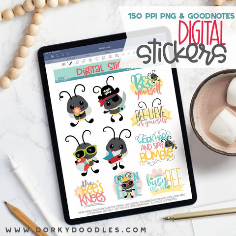 Busy Bees Digital Planner Stickers