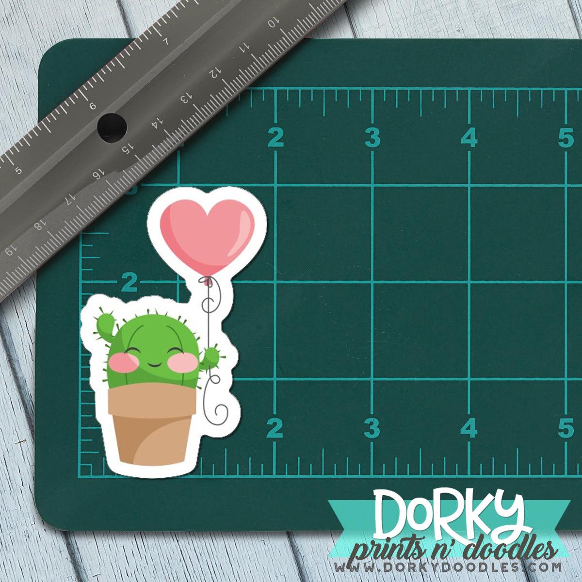 Cactus Love Large Waterproof Sticker