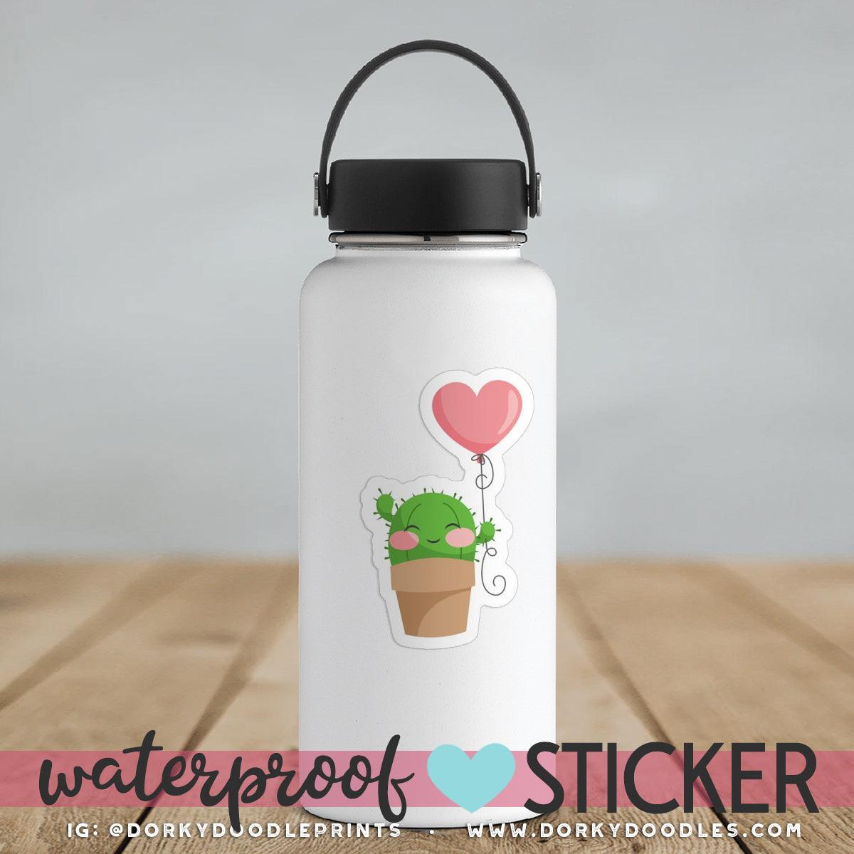 Cactus Love Large Waterproof Sticker