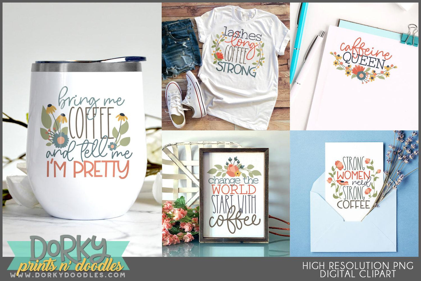 Caffeine Queen Coffee Lovers Clipart