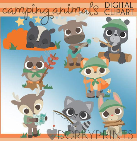 Camping Animals Clipart