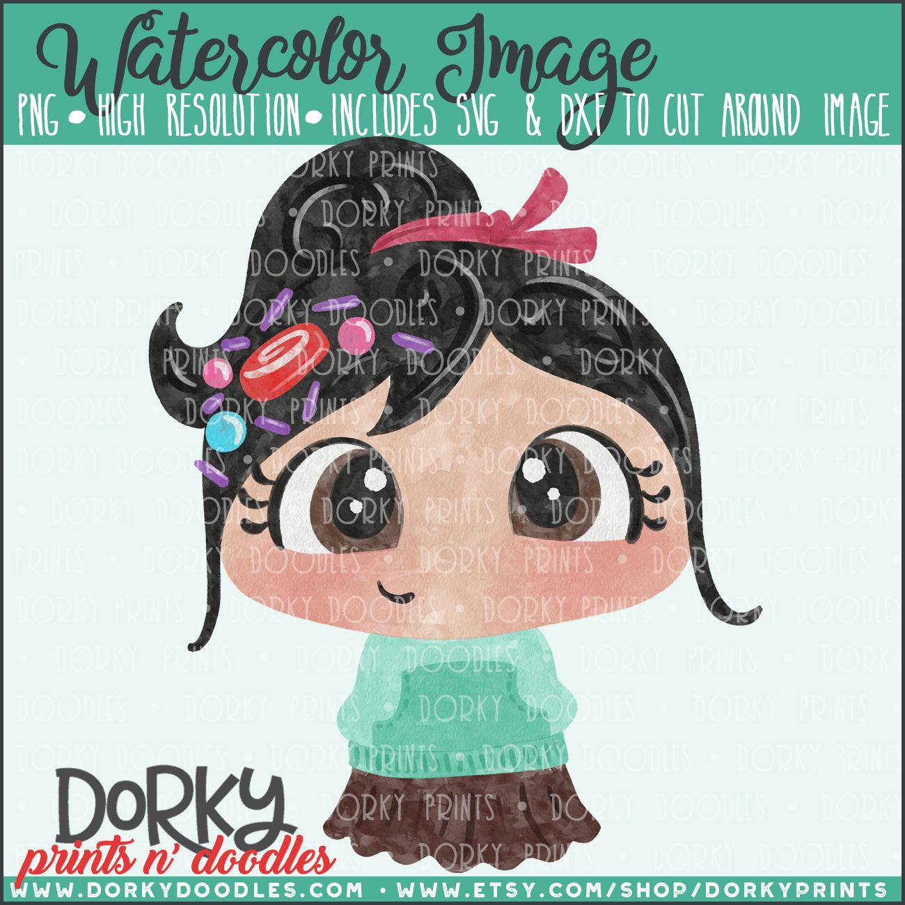 Candy Princess Watercolor PNG