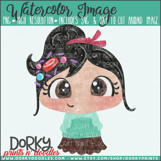 Candy Princess Watercolor PNG