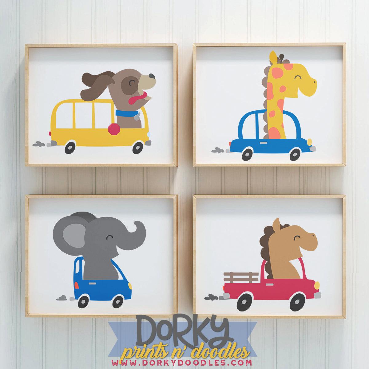 Cars and Animals Clipart