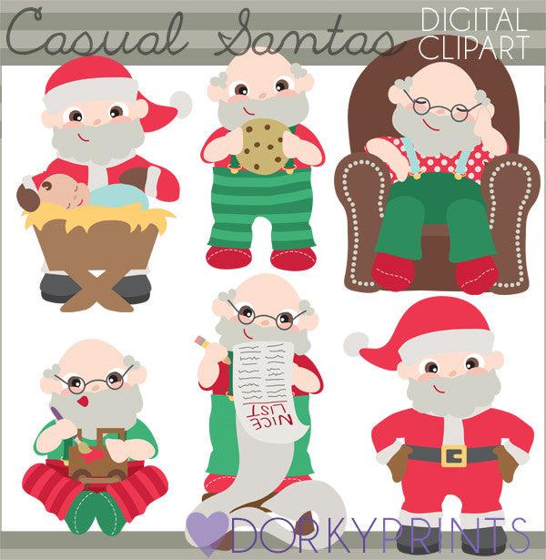 Casual Santa Christmas Clipart
