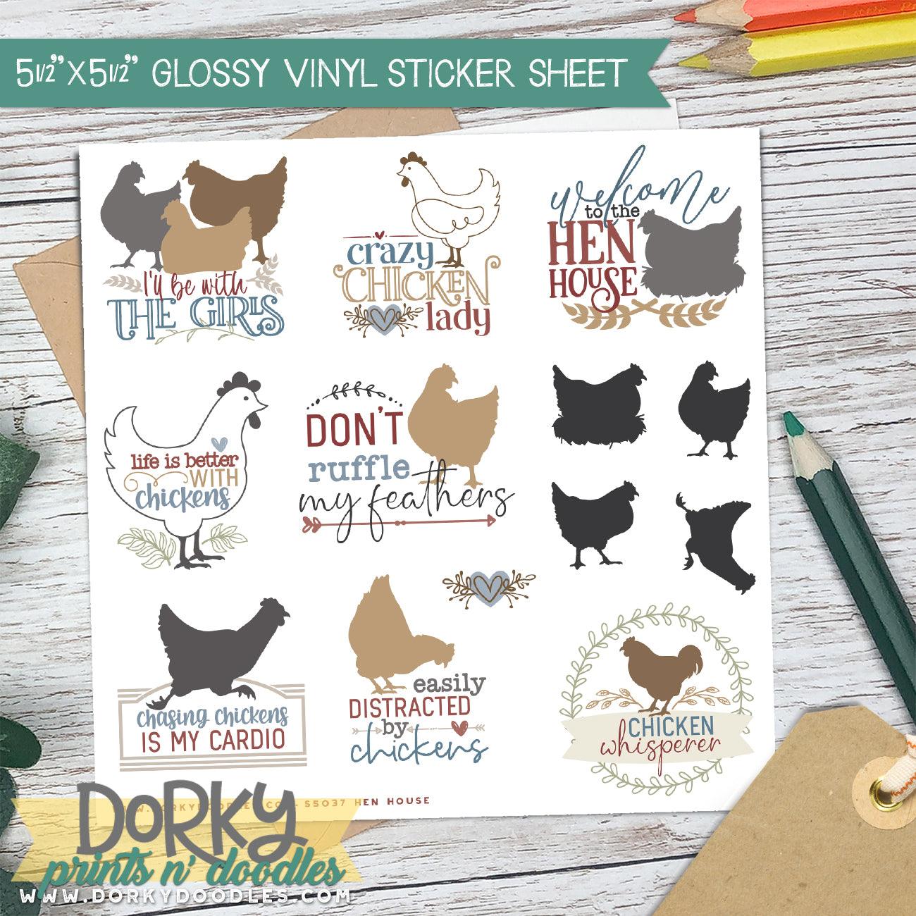Chicken Love Stickers Sheet