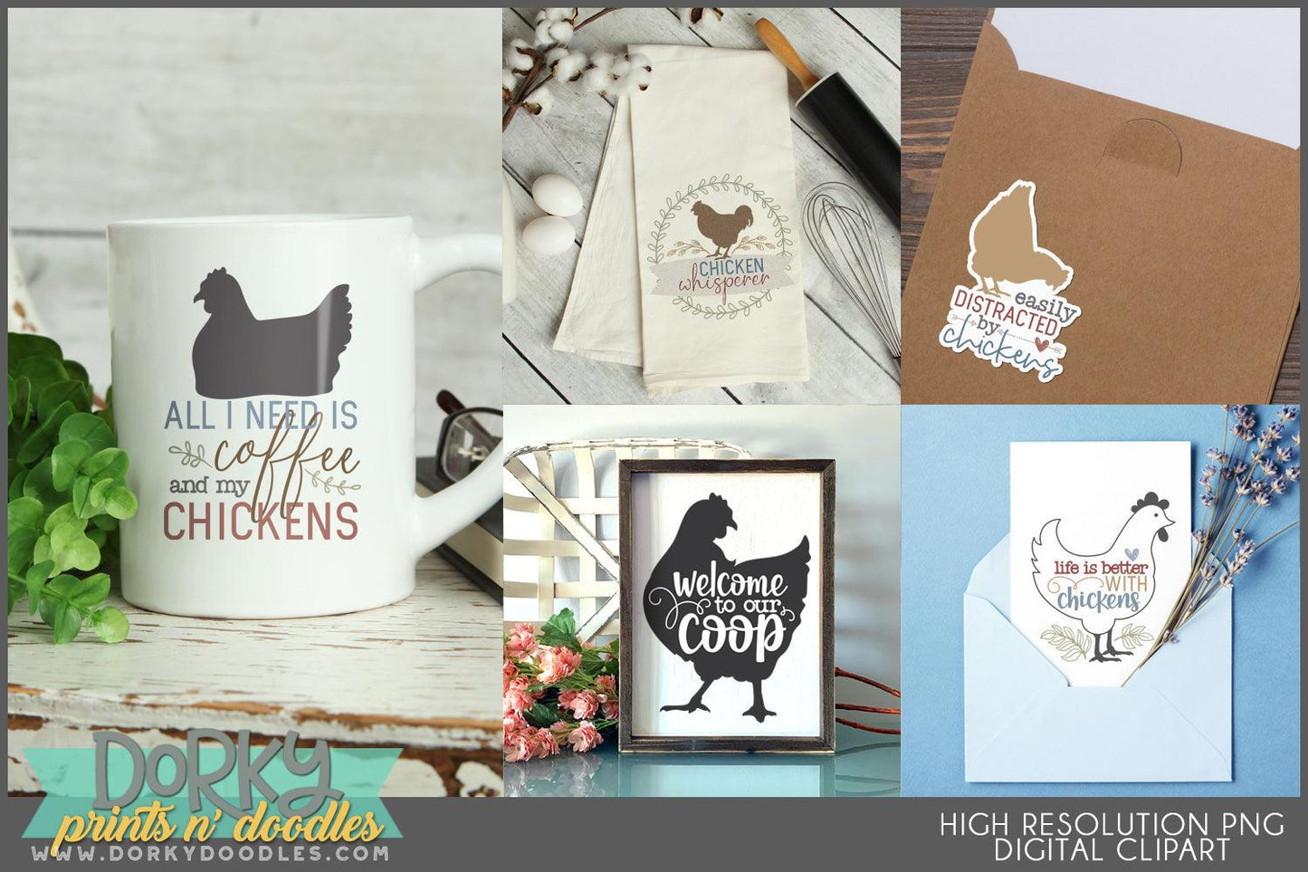 Chicken Whisperer Farmhouse Clipart