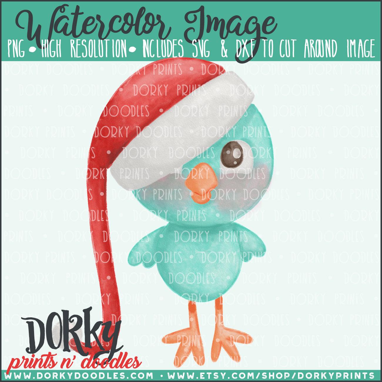 Christmas Bird Watercolor PNG