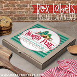 Christmas Cookie Labels for Mini Pizza Box and Gifts - Printables - Dorky Doodles