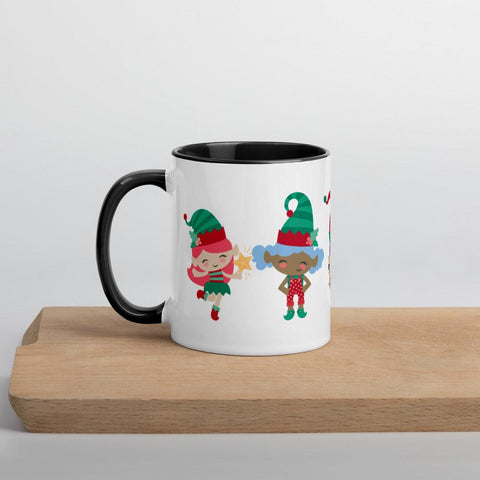 Christmas Elf Mug with Black Inside