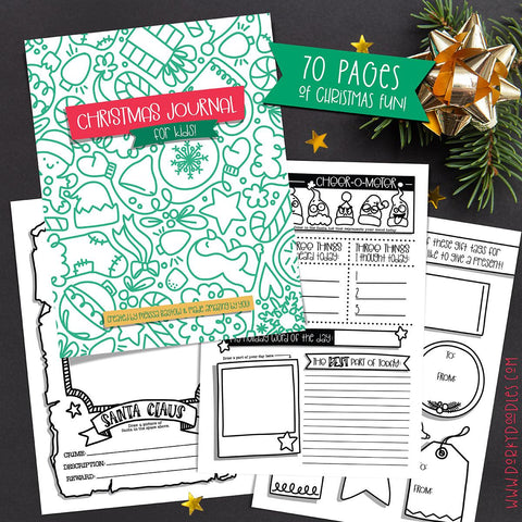 Christmas Journal and Activity Book for Kids - Learning Printables - Dorky Doodles