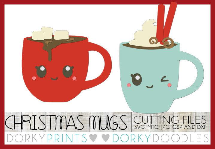 Christmas Mugs Cuttable Files
