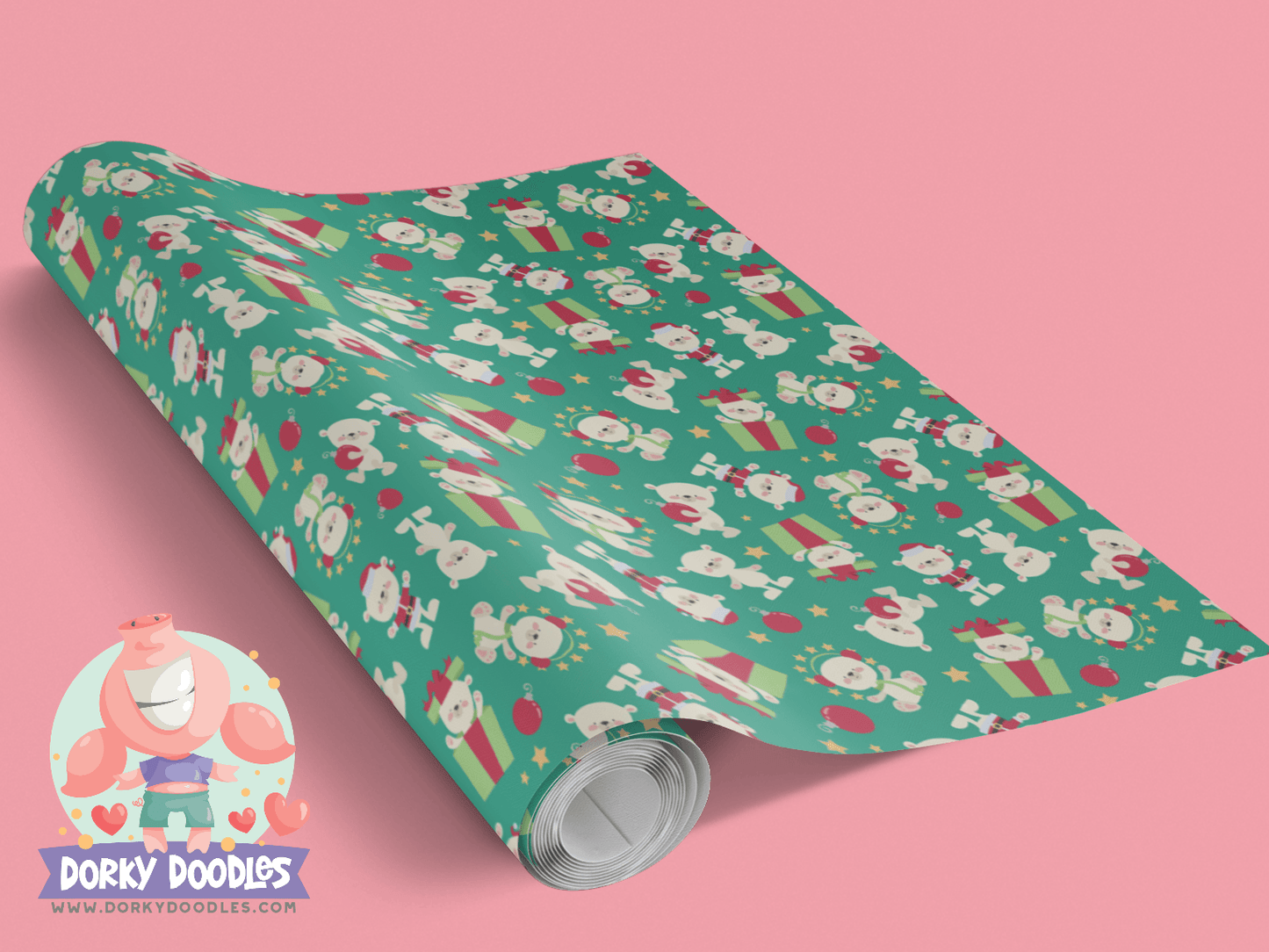 Christmas Polar Bears Wrapping Paper