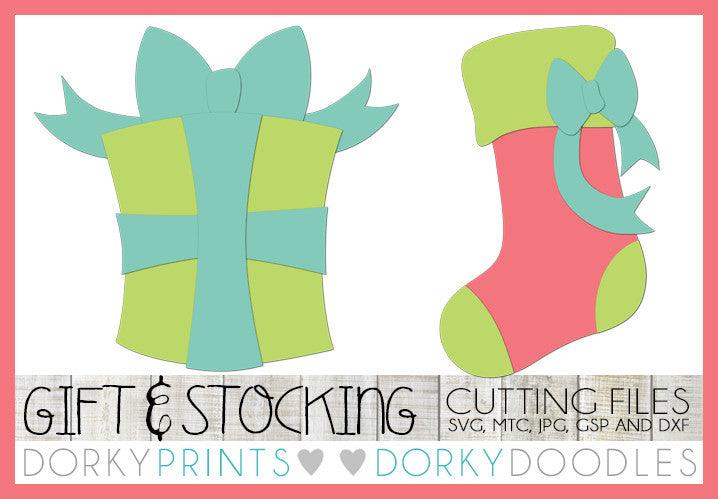 Christmas Stocking and Gift Cuttable Files