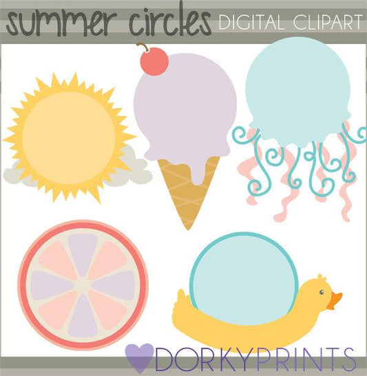 Circle Frames of Summer Clipart