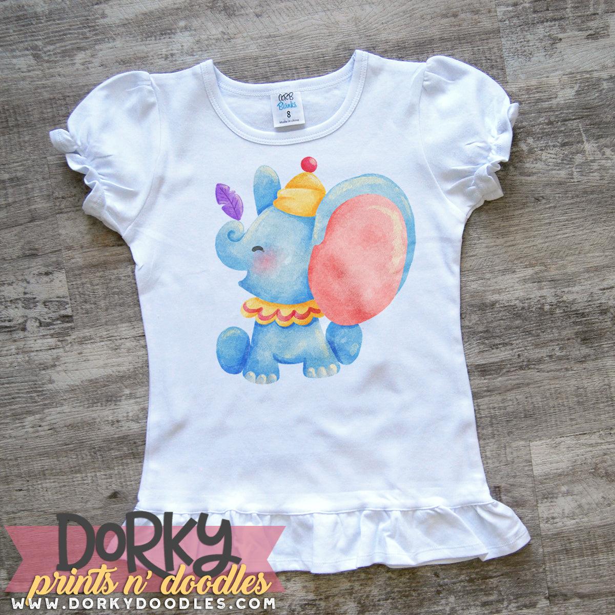 Circus Elephant Watercolor PNG
