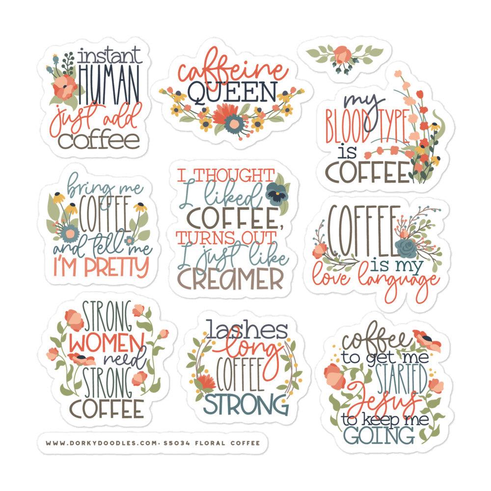 Coffee Stickers Sheet