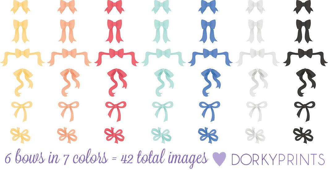 Colored Bows Clipart