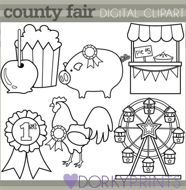County Fair Black Line Summer Clipart – Dorky Doodles county-fair-black-line-summer-clipart-dorky-doodles