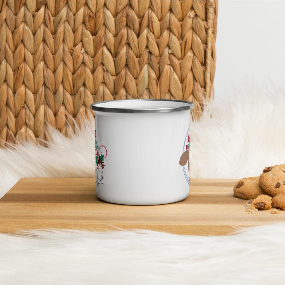Cow Christmas Enamel Mug