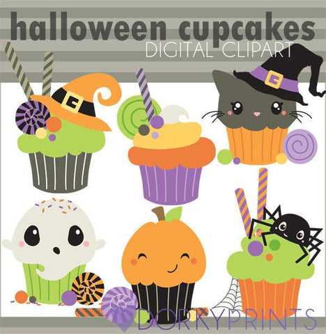 Cupcakes Halloween Clipart