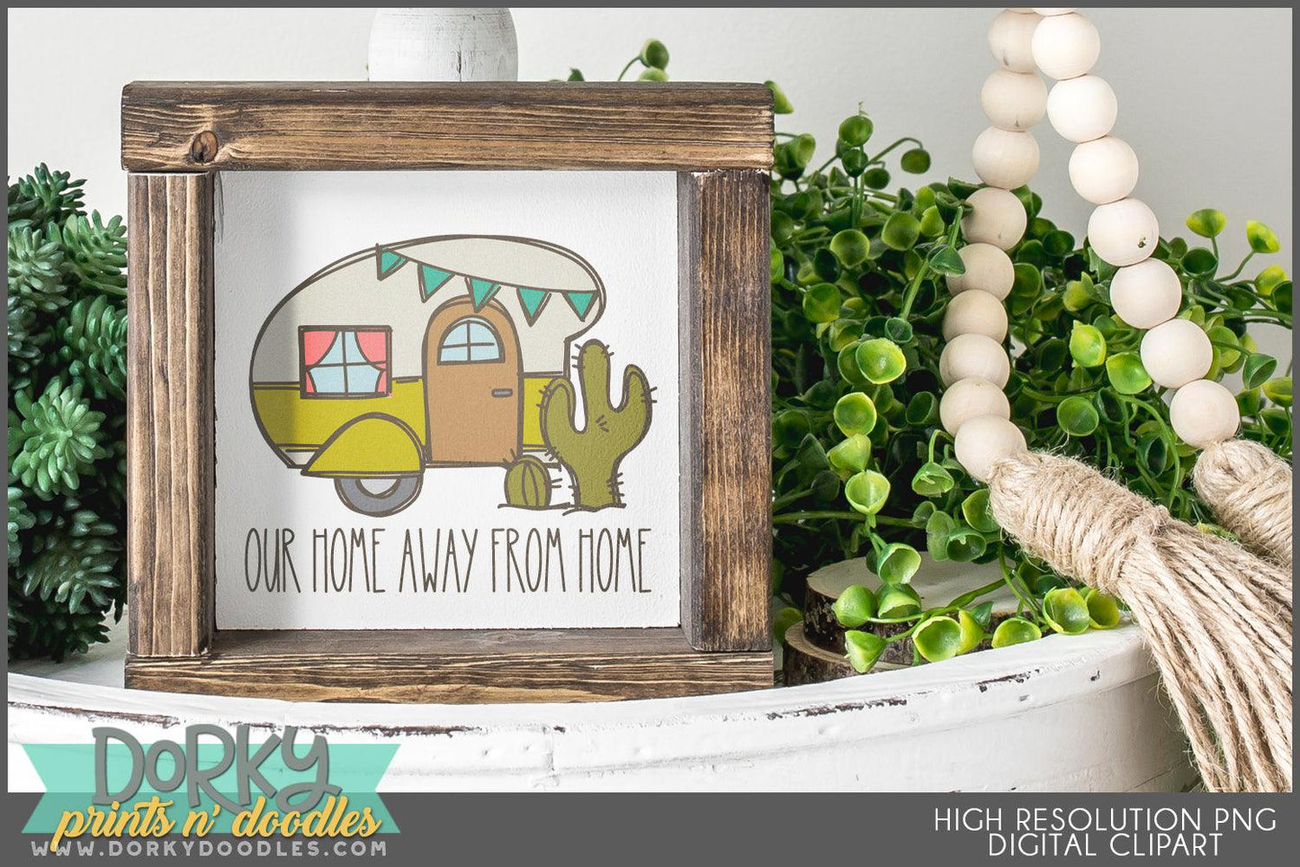 Cute Camper Clipart - Dorky Doodles