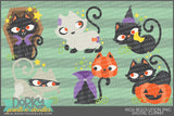 Cute Cats Halloween Clipart
