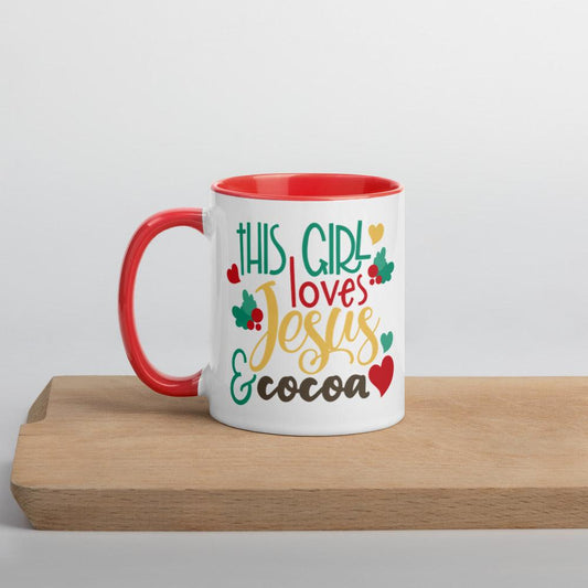 Cute Christmas Mug with Red Inside