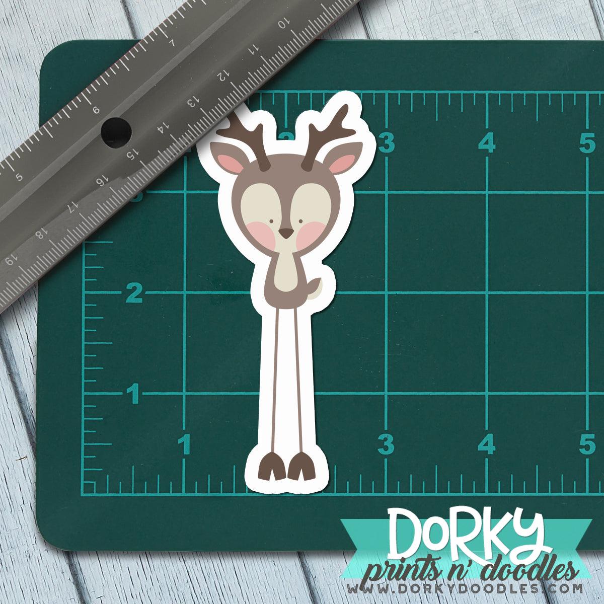 Cute Deer Large Waterproof Sticker