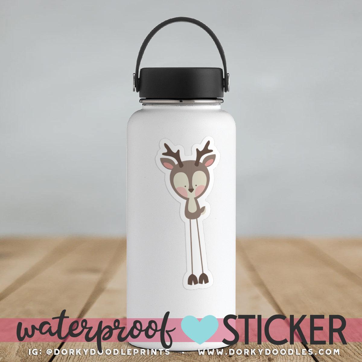Cute Deer Large Waterproof Sticker
