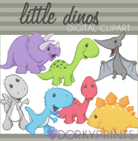 Cute Dinosaur Animals Clipart