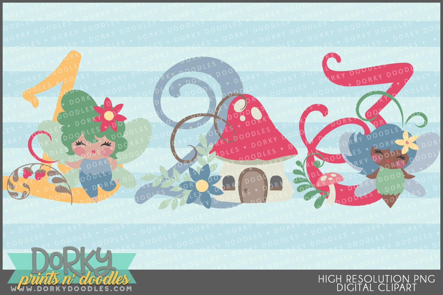 Cute Fairy Alphabet Clipart