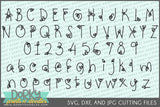 Cute Font DXF and SVG Cuttable Files - Dorky Doodles