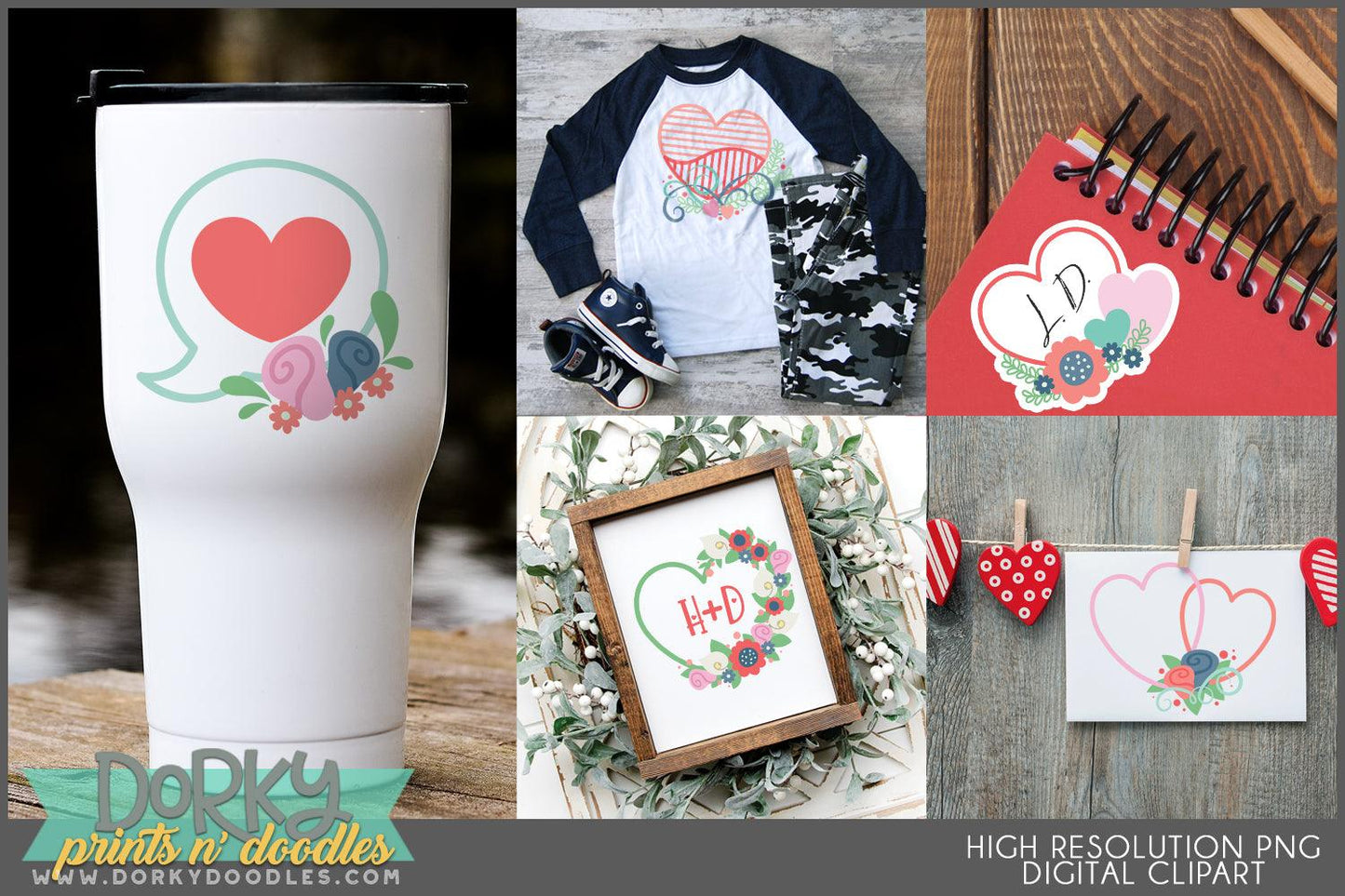 Cute Hearts Valentine Clipart