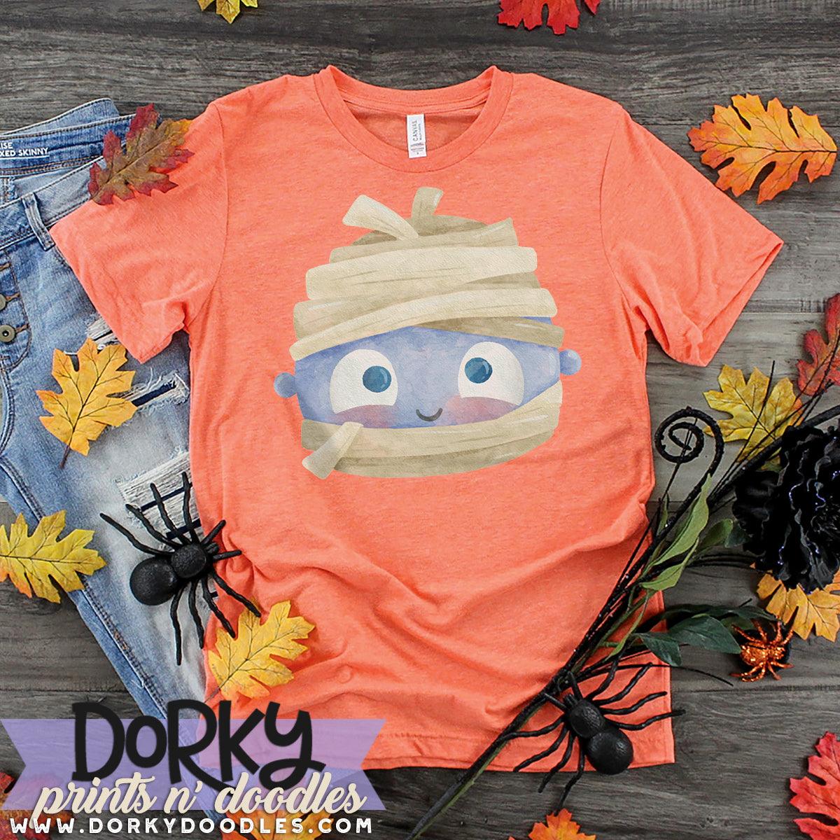 Cute Mummy Halloween Watercolor PNG