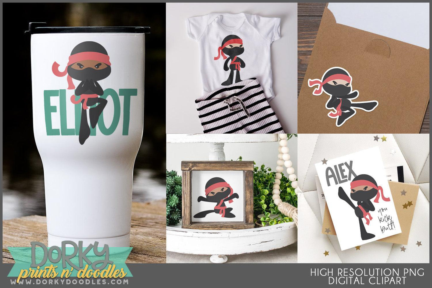 Cute Ninja Hero Clipart