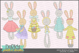 Cute Ragdoll Bunny Spring Clipart - Dorky Doodles